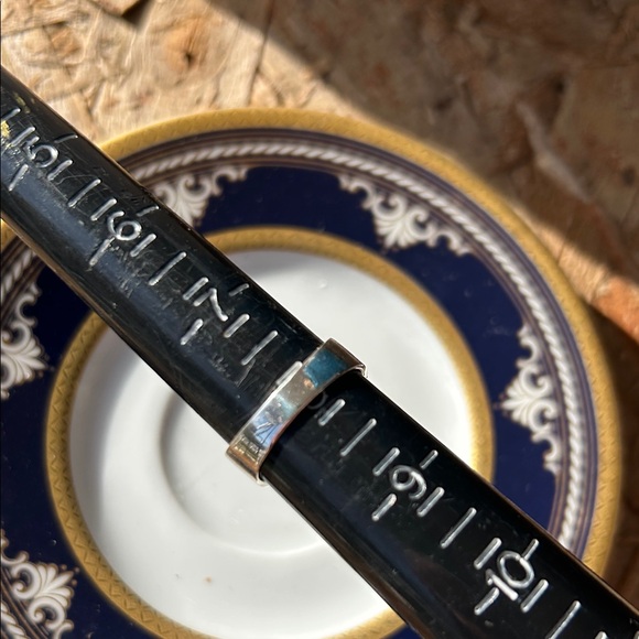 Vintage Turquoise Inlay Sterling Silver Ring - Picture 2 of 11